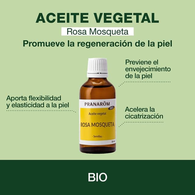 Thumbnail 1 de PRANAROM Rosa Mosqueta Bio 50 ml, aceite facial