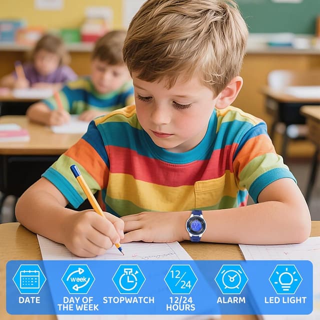 Detalle 2 de Edillas Montre Enfant Numérique 30M Étanche