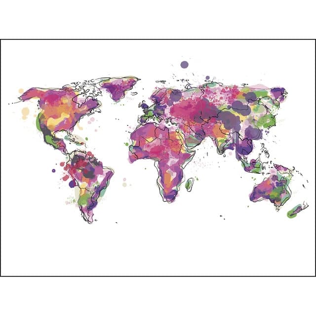 Imagen de Rasch Fotomural World Map Multi 🖼 en OfertitasTOP