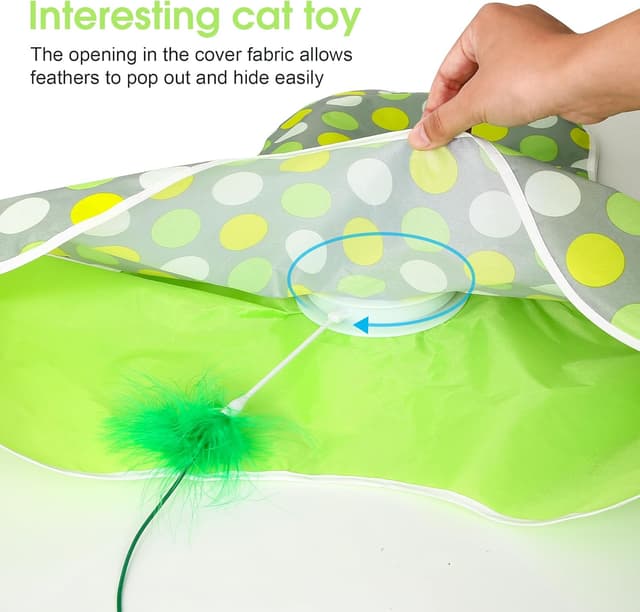 Thumbnail 2 de Interactive Cat Toy Automatic Rotating Feathers