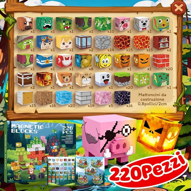 Detalle de Crifeton 220 PCS blocchi magnetici 2cm 🧩