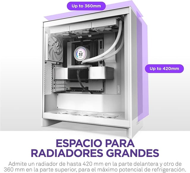 Thumbnail 4 de NZXT H7 Flow 2024 semitorre ATX, blanco