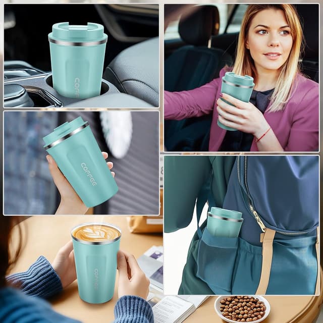 Thumbnail 6 de 12 oz CS COSDDI Stainless Steel Vacuum Insulated Tumbler — Spill-Proof Travel Mug with Silicone Lid