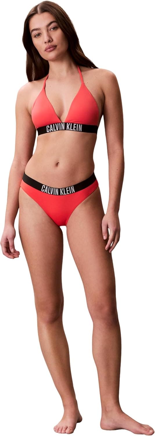 Detalle de Calvin Klein Halter Triangle LV00Q61222 top da bagno donna (pacco da 1)