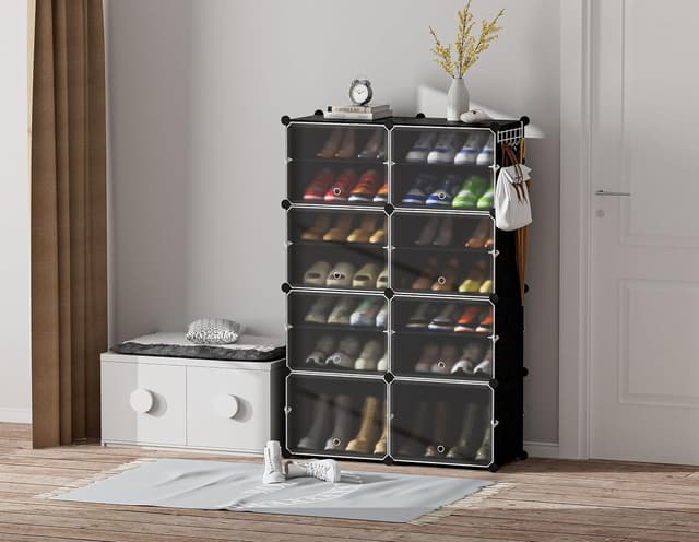 Detalle 2 de HOMIDEC 8-Tier Shoe Storage Cabinet for 32 Pairs