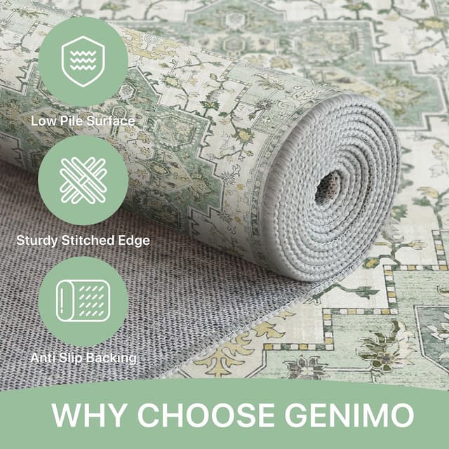 Thumbnail 2 de GENIMO Alfombra de Salon Pelo Corto 🏡 120x170 cm Lavable