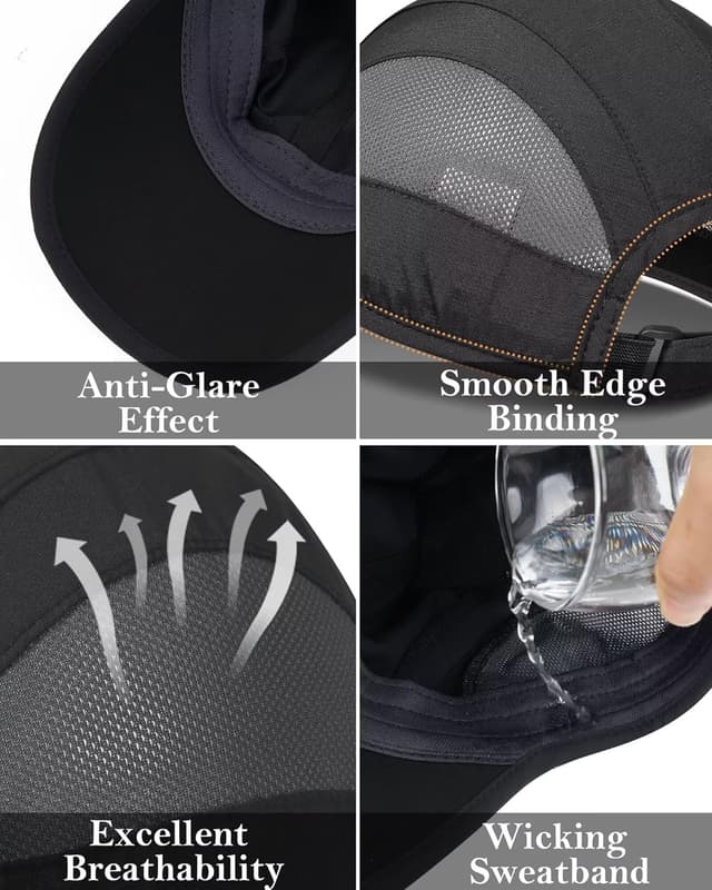 Detalle 2 de GADIEMKENSD Unstructured Quick-Dry Sports Cap mit UPF 50+ Schutz für Outdoor & Sport