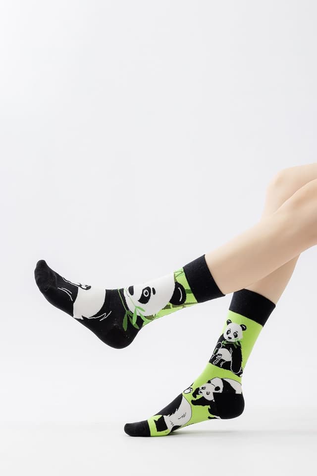 Detalle de NxnChc lustige Socken (unisex, Baumwollmischung) mit asymmetrischen Mustern – links & rechts passend