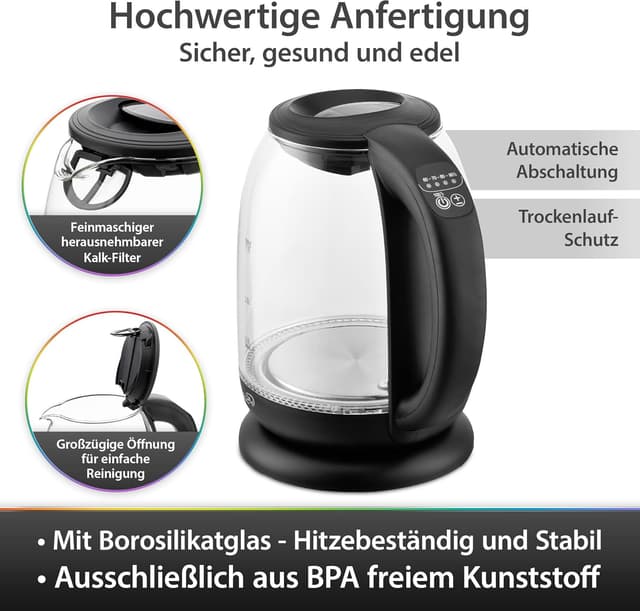 Thumbnail 5 de T24 Wasserkocher Glas 1,7 L mit Temperatureinstellung