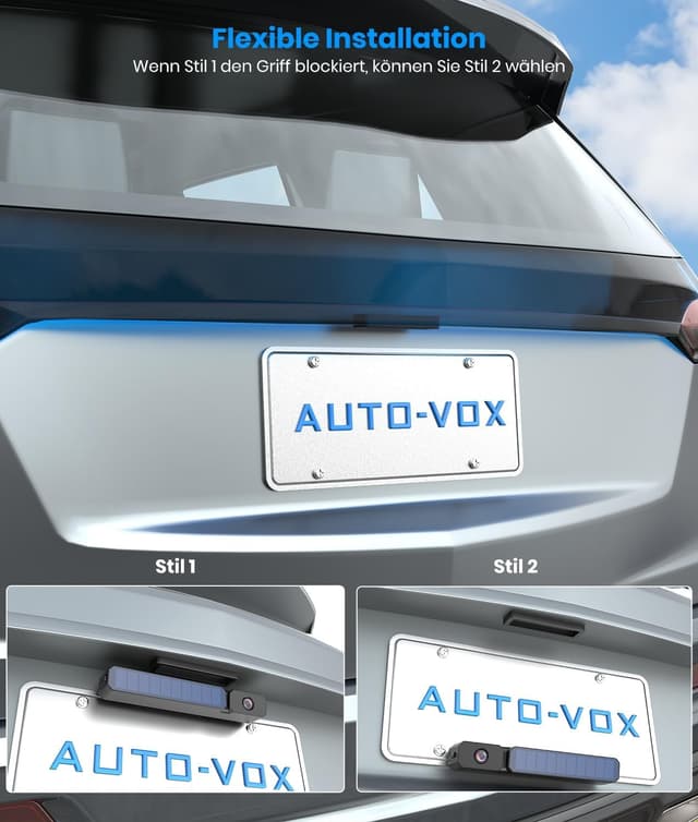 Thumbnail 3 de AUTO-VOX Solar Rückfahrkamera kabellos 5"