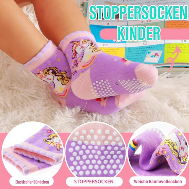 Thumbnail 3 de Welwoos 12 Paare Stoppersocken Kinder Antirutsch