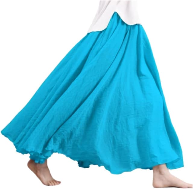 Detalle de Leinen Maxirock für Damen, 95 cm Länge