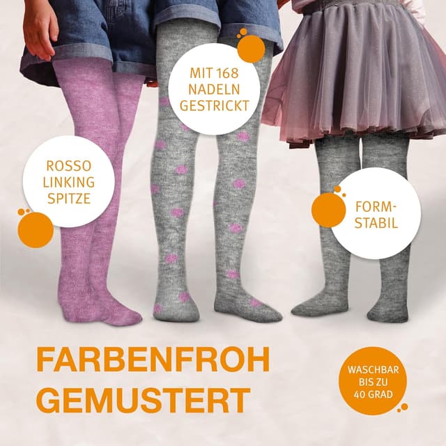 Thumbnail 3 de wellyou Kinder Strumpfhosen bunt 3er Set