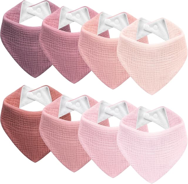 Detalle de Musselin Lätzchen Dreieckstuch 8er Set für Babys