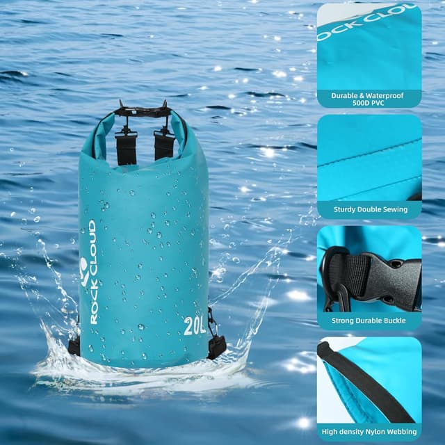 Detalle 2 de ROCK CLOUD waterproof dry bag (dry sack) for kayaking, rafting and camping