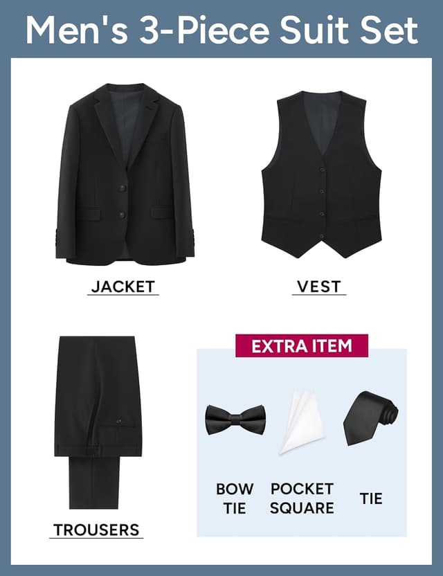 Thumbnail 1 de Gentle Season Stretch Slim Fit 5-Piece Suit Set 👔