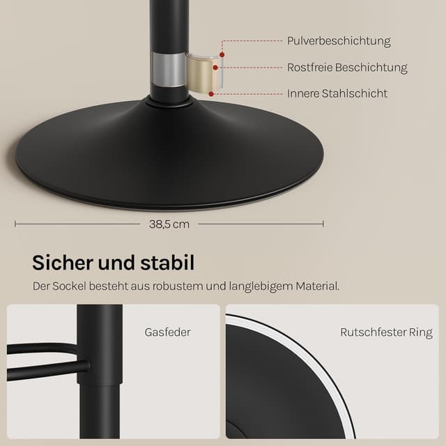 Thumbnail 6 de WOLTU Barhocker 57,5–79 cm höhenverstellbar