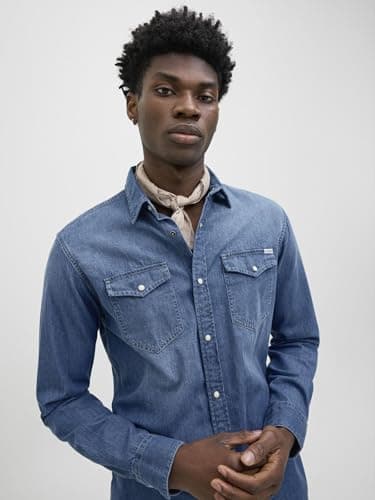 Thumbnail 7 de Jack & Jones Jjesheridan Camisa Vaquera Slim Azul