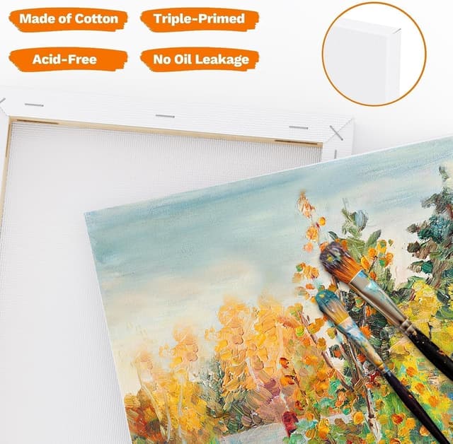 Thumbnail 2 de Koncci 9-Pack Stretched Canvases 30x20cm