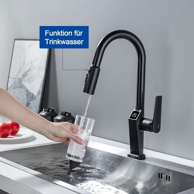 Detalle 1 de LakeBayMZC rubinetto cucina 3 vie LED