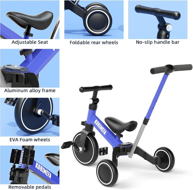 Detalle 2 de KORIMEFA 4 IN 1 triciclo per 1-3 anni