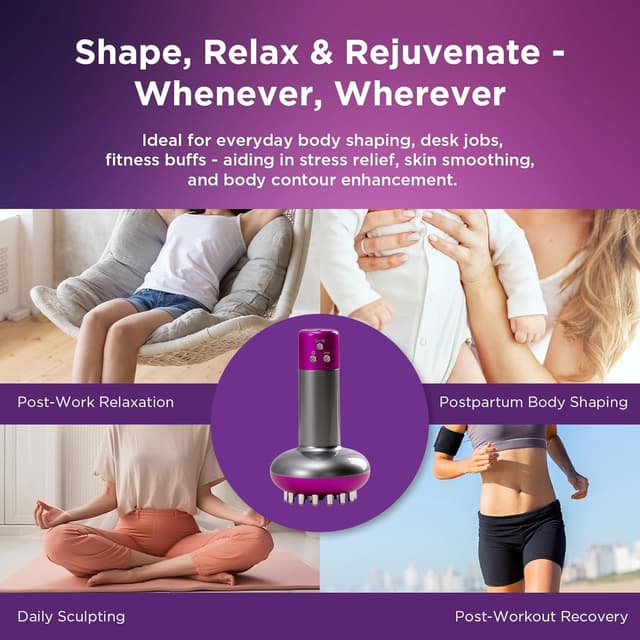 Thumbnail 6 de Lymphatic Drainage Massager anti-cellulite body sculpting tool with microcurrent, heat, vibration & LED therapy
