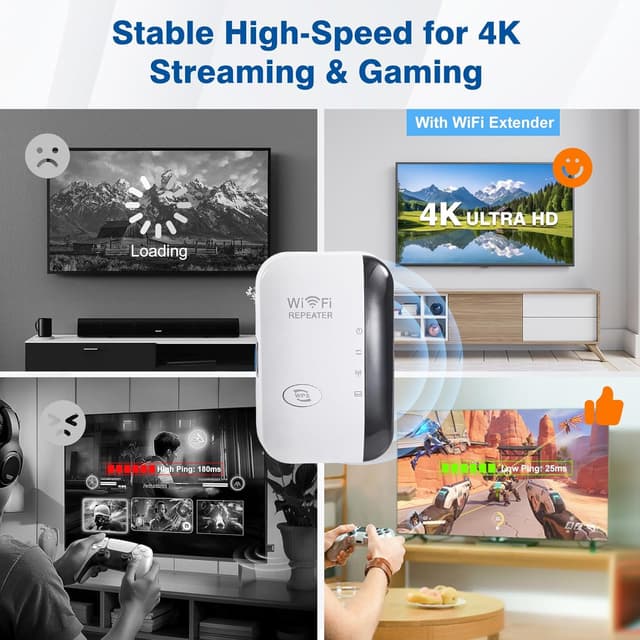 Detalle 2 de WiFi Extender Booster WiFi signal 3000 Sq.Ft