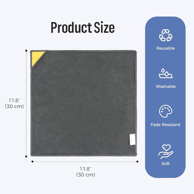 Detalle de loukin 4pcs Magnetic Whiteboard Cleaning Cloth (with cleaner) for classroom, home and office