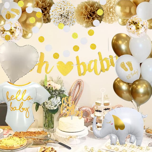 Thumbnail 2 de Decoración Baby Shower Blanco Dorado Oh Baby