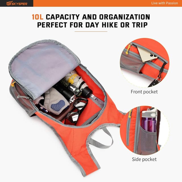 Detalle de SKYSPER Small Daypack 10L foldable backpack