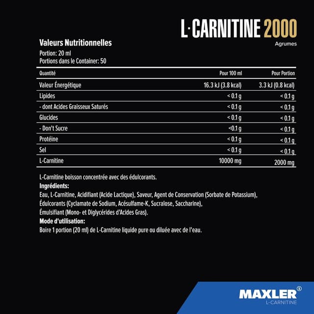 Thumbnail 4 de Maxler L Carnitin Liquid 2000 mg 🍹