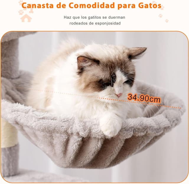 Thumbnail 4 de Heybly HCT036W Árbol para gatos 178 cm