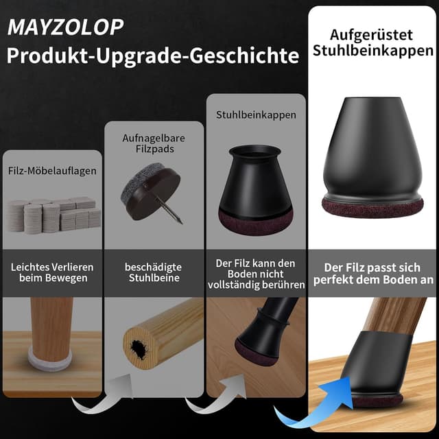 Thumbnail 2 de 16er Schutzkappen für Stuhlbeine