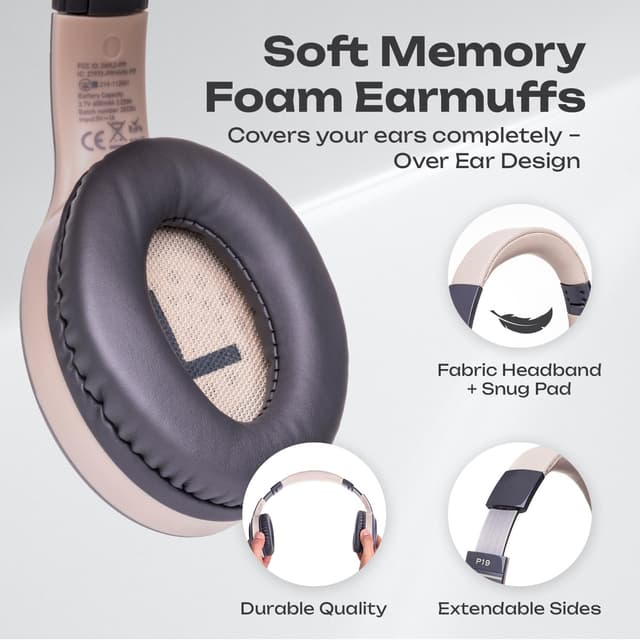 Thumbnail 5 de PowerLocus Bluetooth Headphones 60Hrs playtime