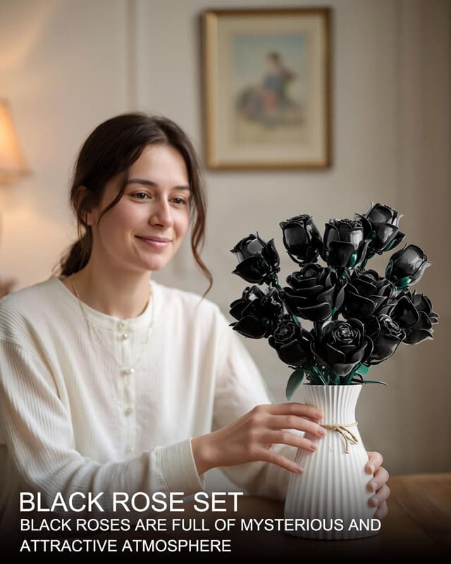 Thumbnail 2 de TYCOLE Kit de roses noires 12 pièces 🌹