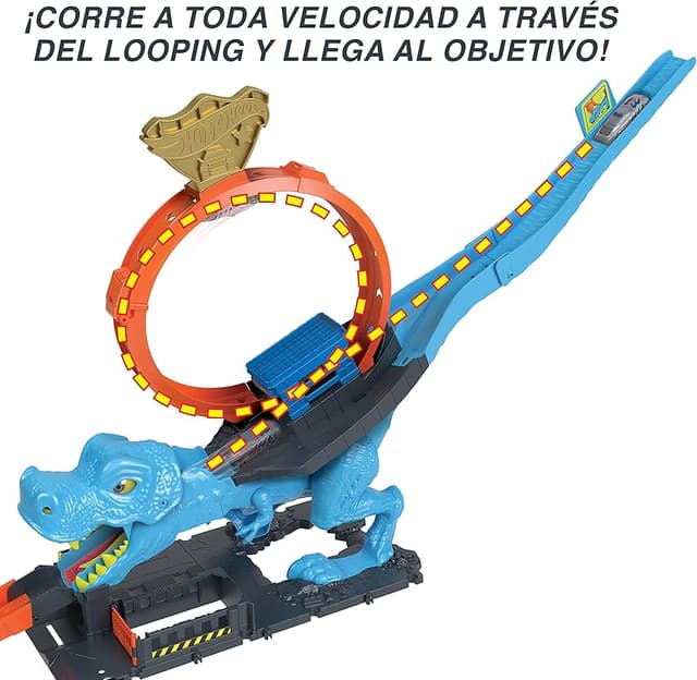 Thumbnail 3 de Hot Wheels HNP77: Desafío T-Rex 🦖 Pista de Coches