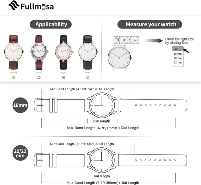 Detalle de Fullmosa 20mm Silikon Uhrenarmband für Samsung Galaxy Watch (7/6/5/4) & weitere Modelle