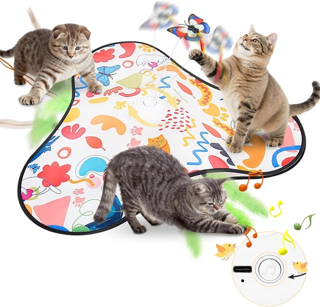 Detalle de Wagxoey Interaktives Katzenspielzeug Wiederaufladbar