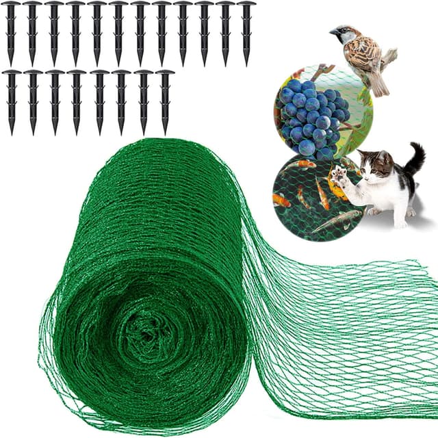 Detalle de 4m x 12m Vogelnetz/Vogelschutznetz engmaschig (15 x 15 mm) in Grün – wetter- und UV-beständig