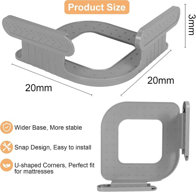 Detalle 2 de Jovyll Bed sheet locks, 4 clips