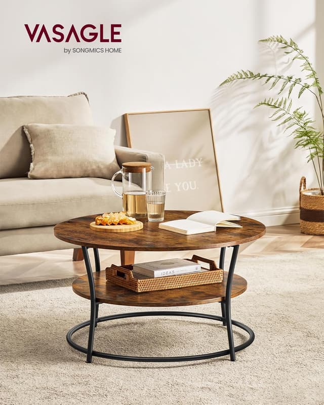 Thumbnail 1 de VASAGLE LCT80BX table basse ronde 80 cm