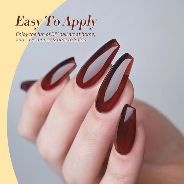 Thumbnail 5 de Born Pretty Jelly Nude Rosa UV Nagellack 4er-Set 💅