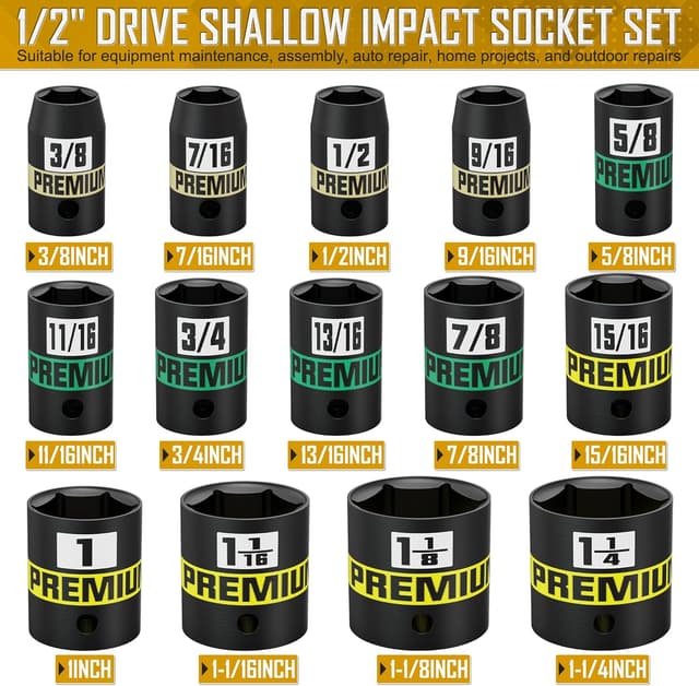 Detalle de KIRXST Impact Socket Set 14-Piece