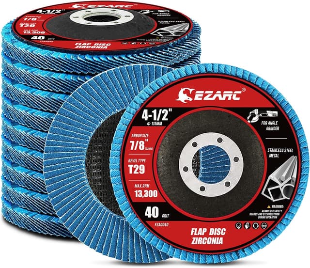 Imagen de EZARC Flap Disc 115mm 40 Grit zirconia grinding wheel 🛠 en OfertitasTOP