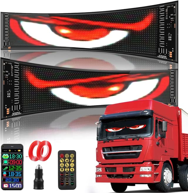 Imagen de Strixorn 2 occhi diavolo LED monocromi per auto 12x60 cm en OfertitasTOP