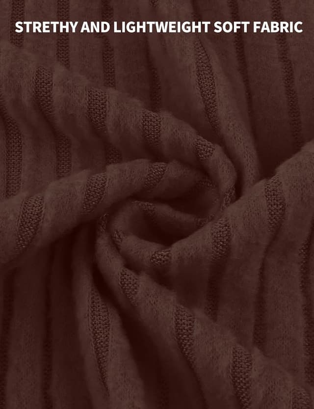 Detalle de Gemulate women’s long sleeve v-neck zip jumper – lightweight knit striped sweater