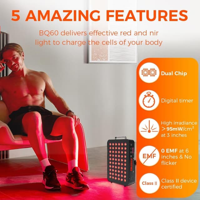 Thumbnail 4 de BestQool 60 105W Red Light Therapy Panel