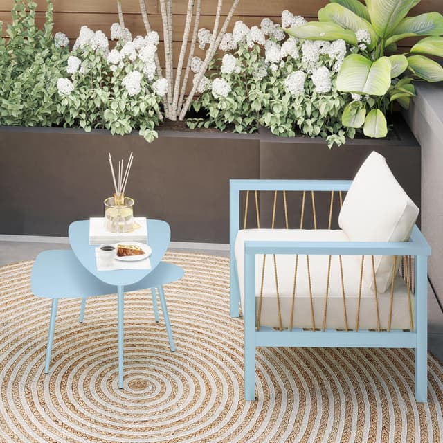 Thumbnail 6 de Lot de 2 tables basses jardin Outsunny