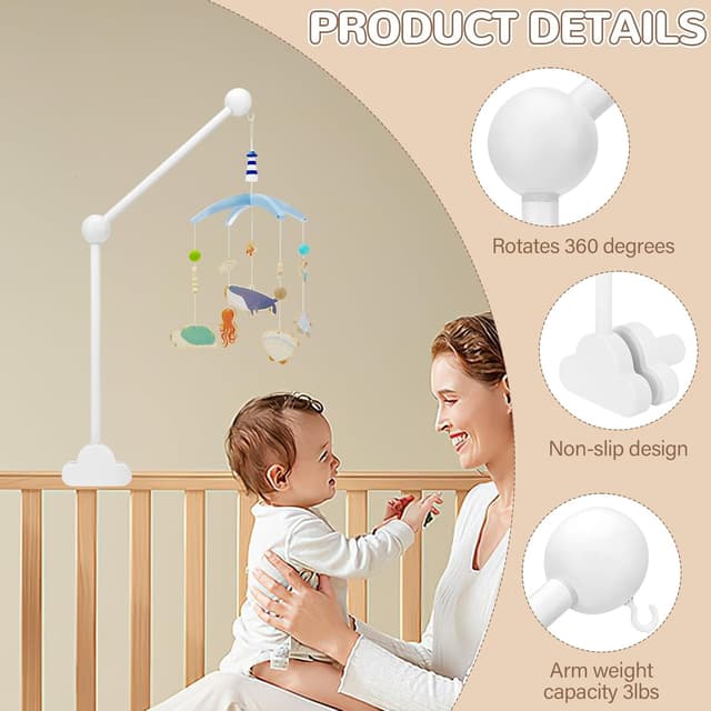 Thumbnail 4 de Farerkass Mobile Halterung Holz für Babybett