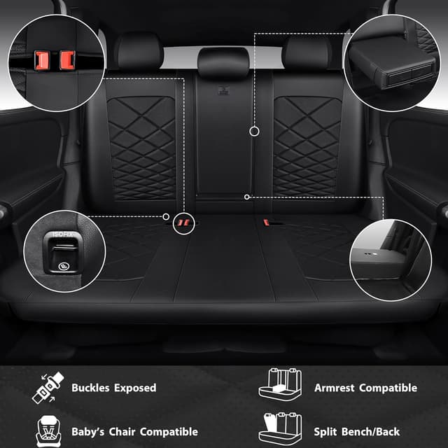 Thumbnail 3 de CAR PASS Luxury Nappa Leather Seat Covers